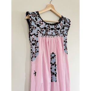 Mi Golondrina Flores Midi Dress